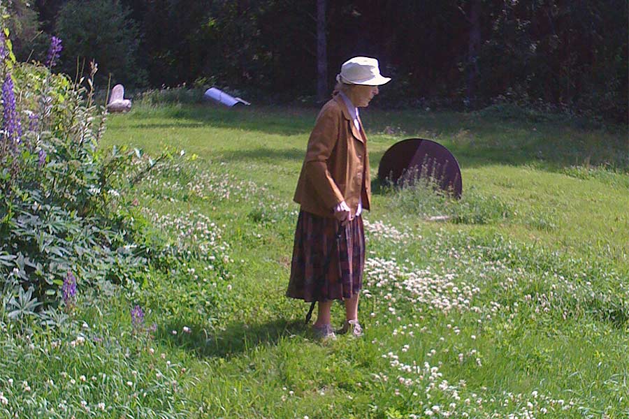 Visitors of the sculpture park.