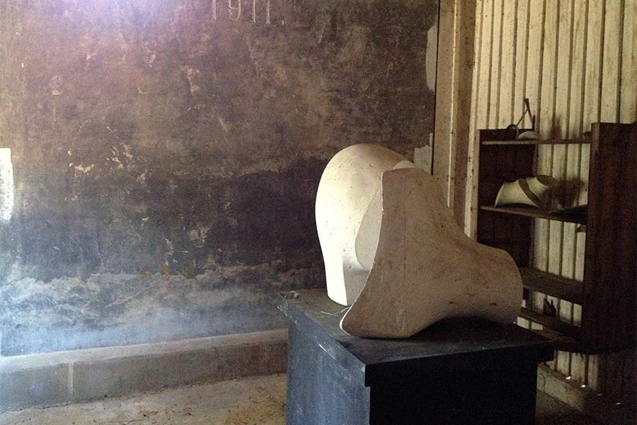 Plaster of Paris model for "beach forms".